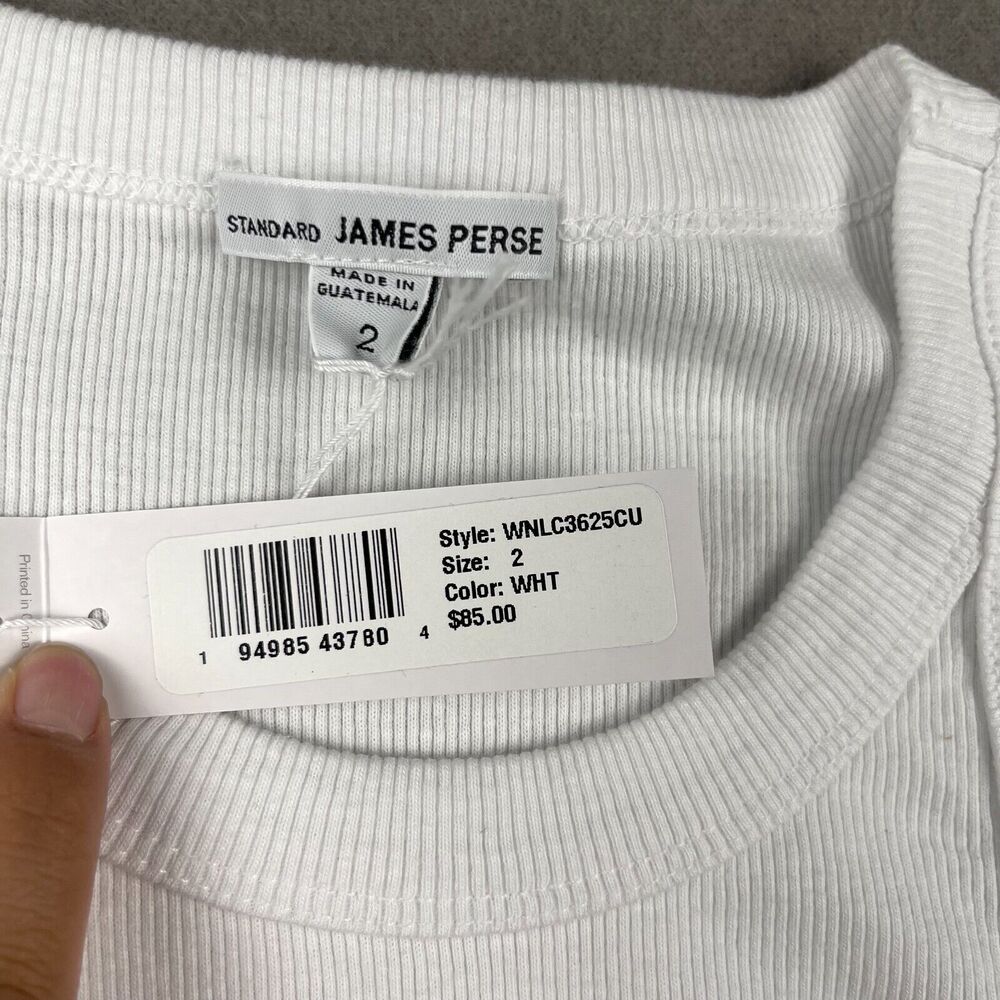 James Perse Ribbed White Tank Top - Picture 3 of 8